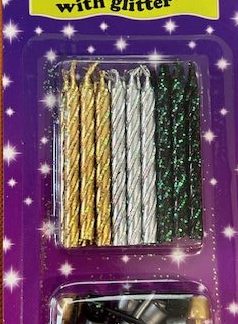 18 Candles with Glitter (Gold, Silver, Black) | Birthday Celebrations