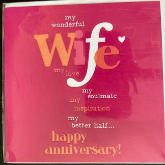 My Wonderful Wife Happy Anniversary (Greeting Card)
