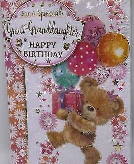 For a Special Great-Granddaughter Happy Birthday (Greeting Card)