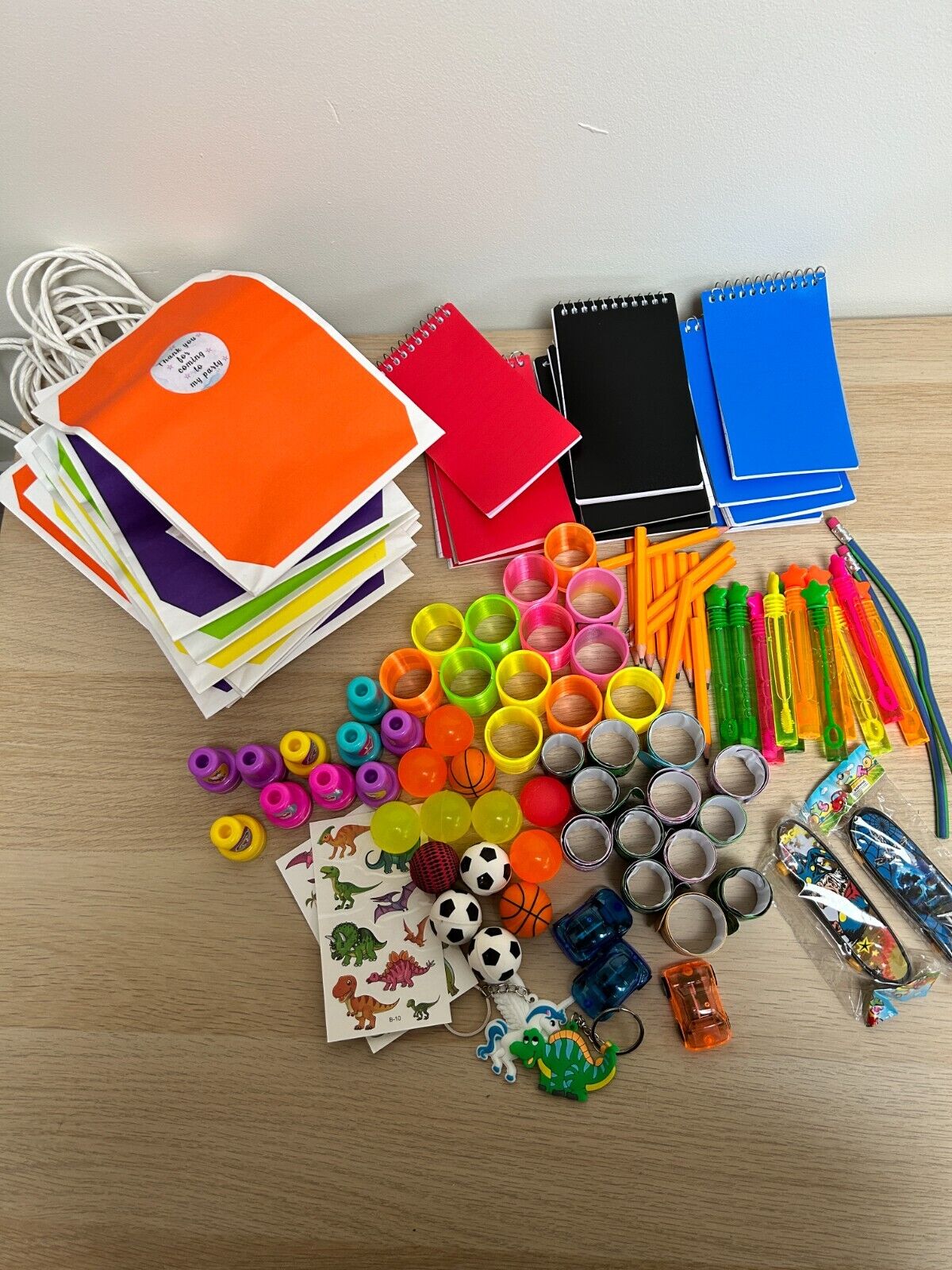 10 Party Bags along with various Party Bag fillers - everything in photos
